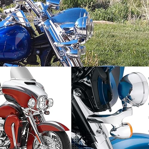 Miniatura 6 de Autosun Foco auxiliar LED de 4-12 pulgadas, luz de paso con soporte de cubo de vivienda, lámpara de señales de giro de bala de 4.5 pulgadas, kit de