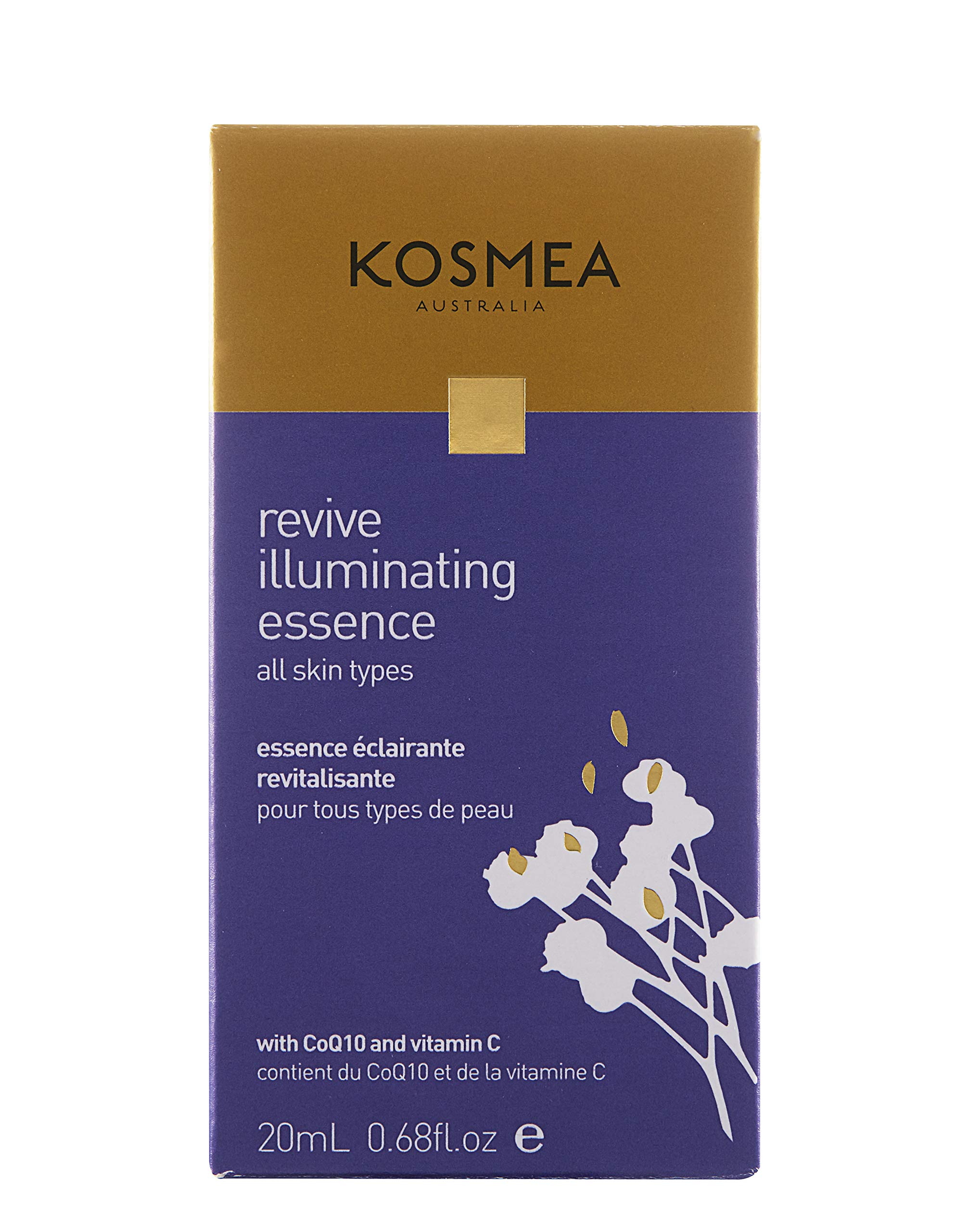 Kosmea Revive Illuminating Essence Facial Oil with Vitamin C & CoQ10 – Dark Spot Solution, Anti-Wrinkle, Hydrating Care for Scars & Marks - 20ml, 78g