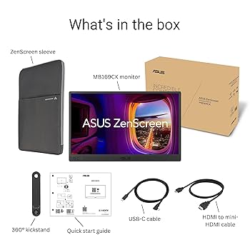Amazon.com: ASUS ZenScreen 16” Portable USB Monitor (MB169CK