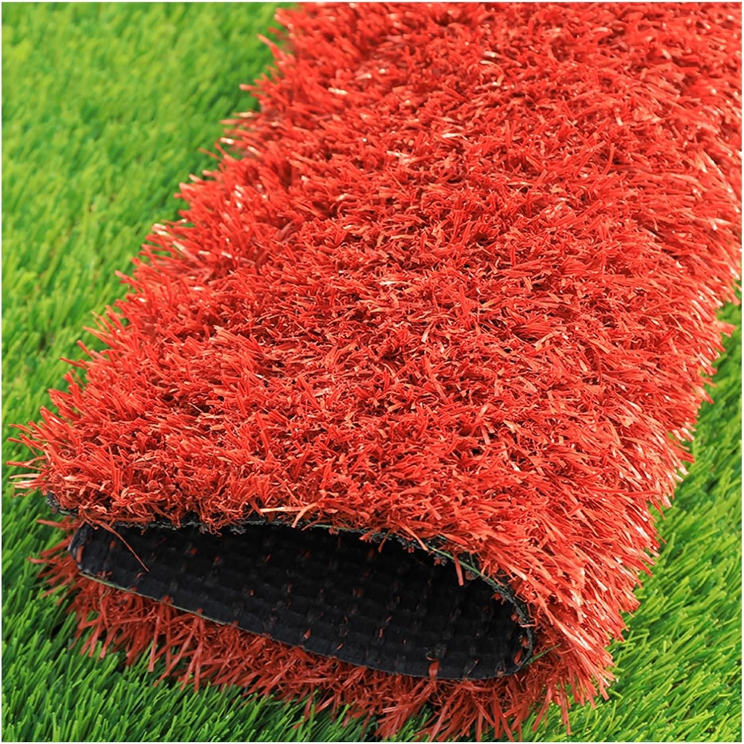 High Density Synthetic Grass Turf with Drainage Holes - Faux Grass Mat for Car Shows, Playgrounds, Gardens, and Weddings - Durable and Versatile Artificial Grass Rug