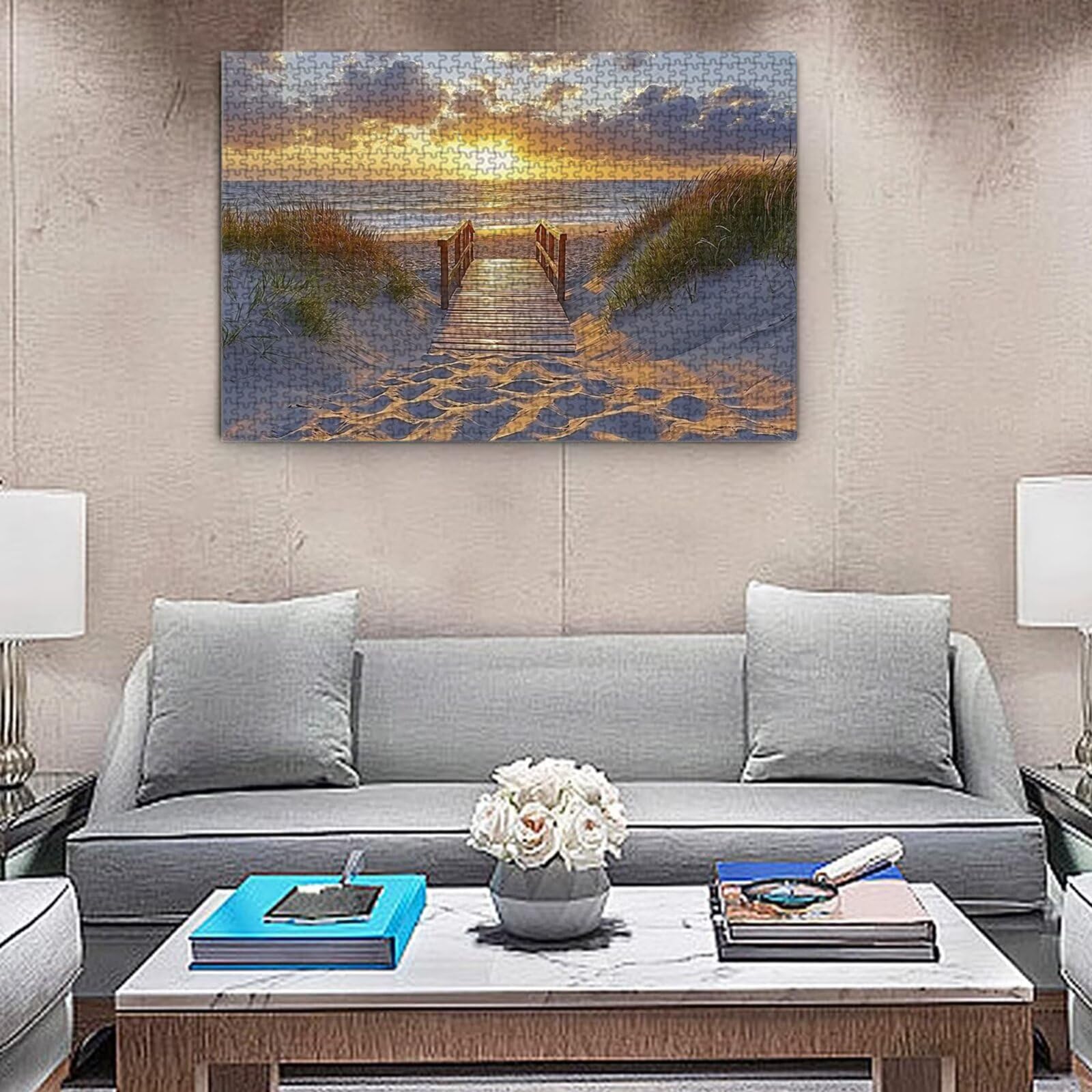 Puzzle układanki, 5000 sztuk klasycznych układanek, marina puzzle relaks inteligencja, trudne trudne puzzle dla dorosłych puzzle gra rodzinna, prezent miłość przyjaciel plaża K0F-436
