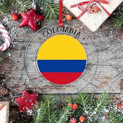 Vista 223 de Guatemala - Adornos acrílicos de Navidad, regalo de recuerdo de ciudad patriótica, adorno para árbol de Navidad, bandera nacional de Guatemala