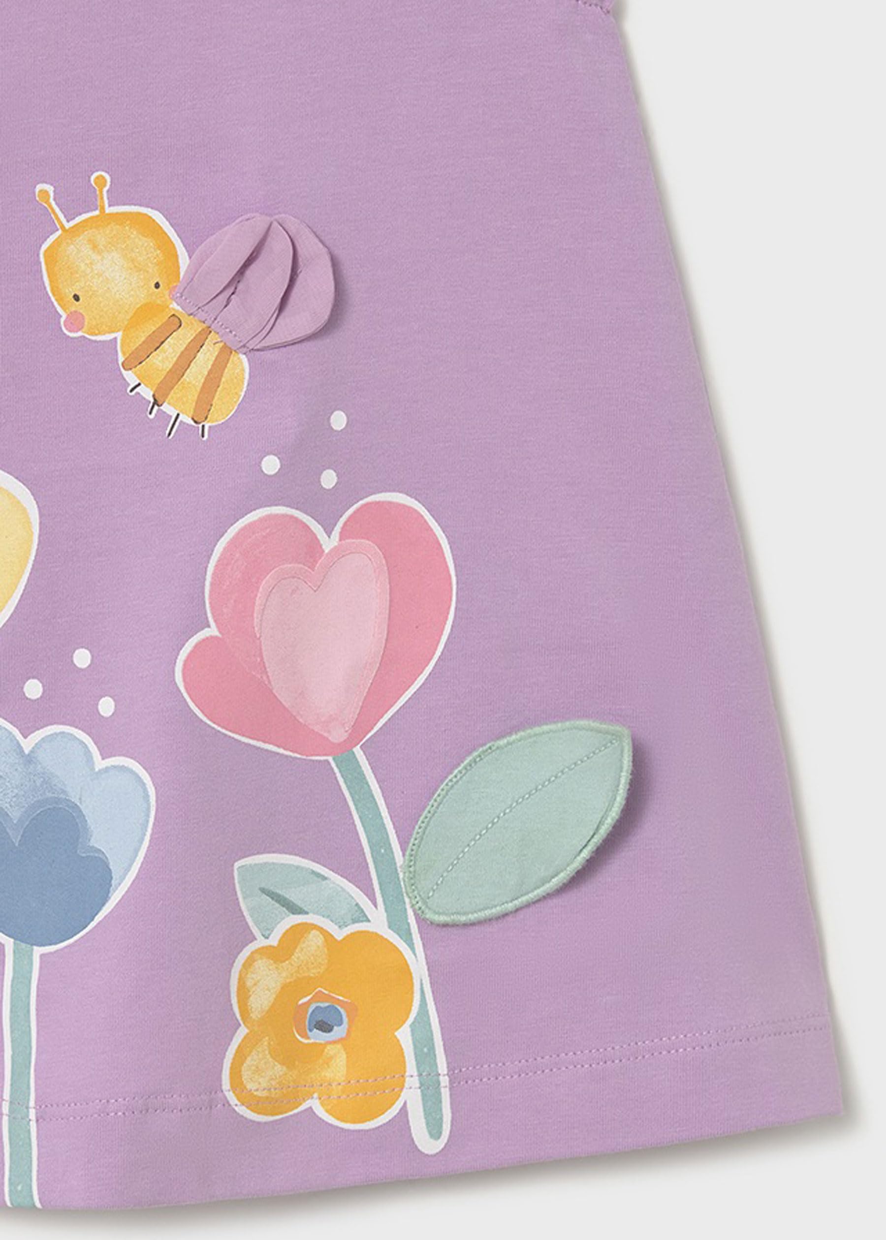 Mayoral Vestito con Grafica per Bimba Lilac