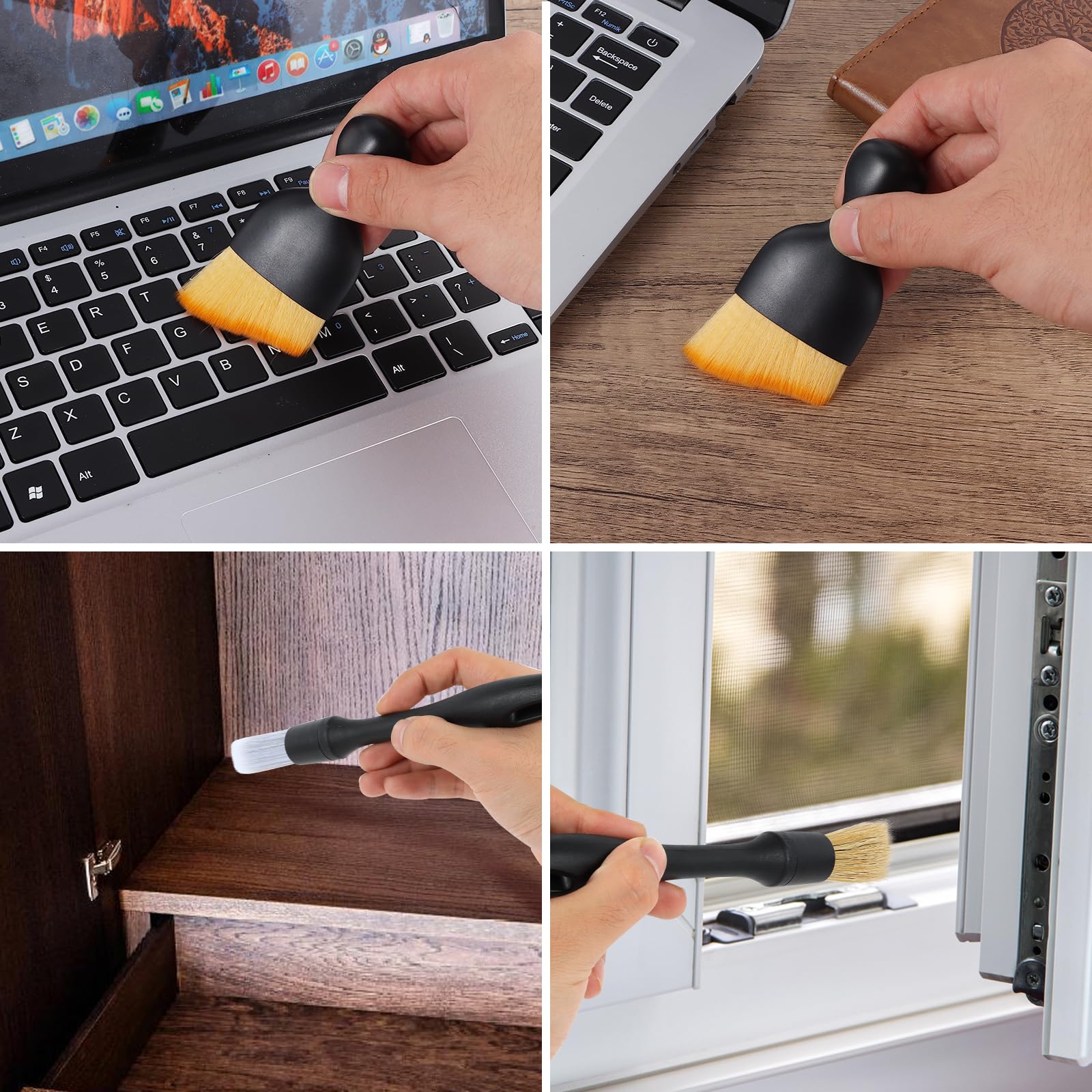 Set 5 Pennelli Per Pulizia Auto | Spazzole Morbide Per Interni E Dettagli - Foto 9