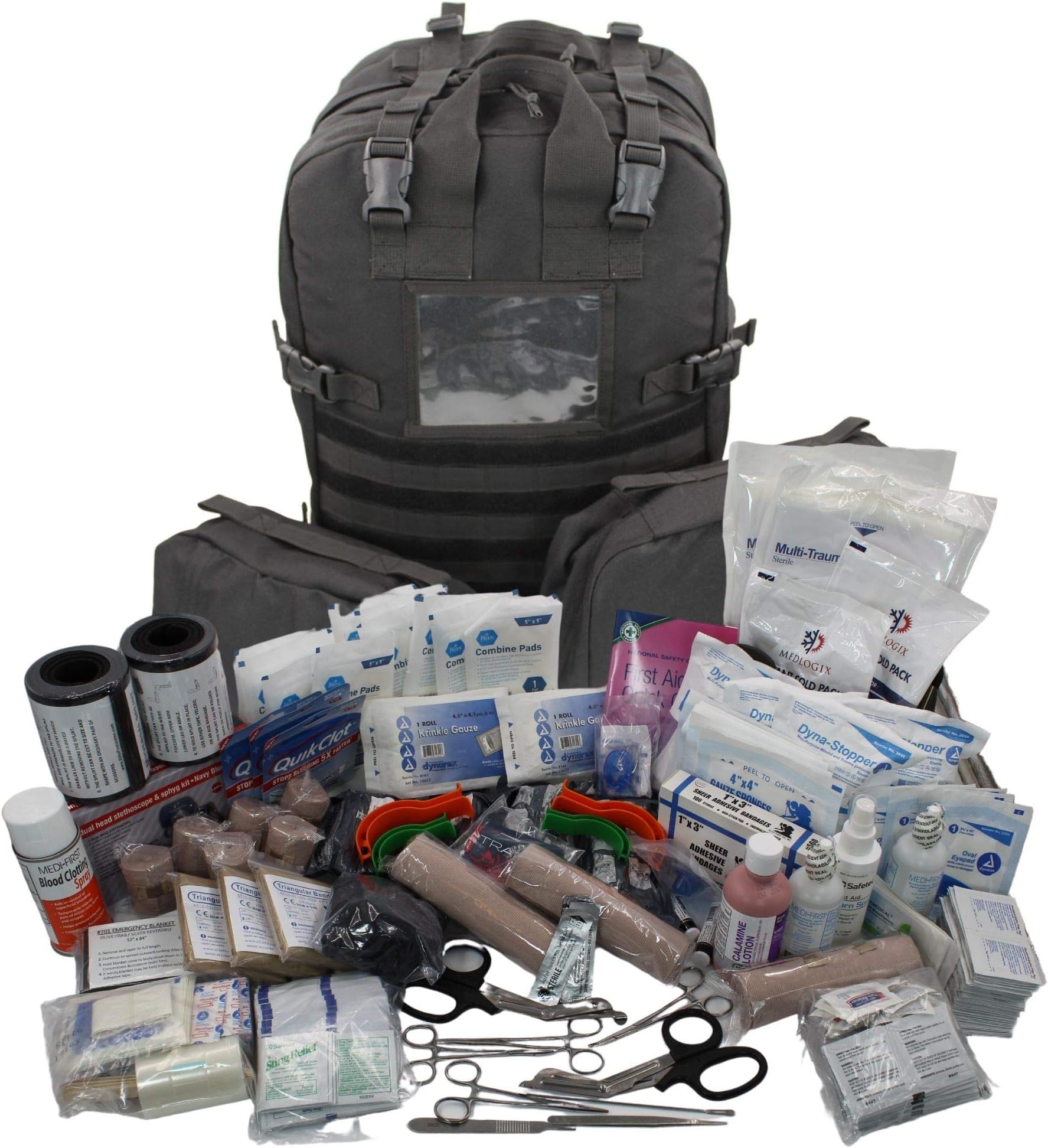 Luminary Stomp Medical Backpack Fully Stocked First Aid Trauma Kit Special Operations Pack Medical Bug Out Bag for EMS/EMT First Responders Preppers (Tactical Black)