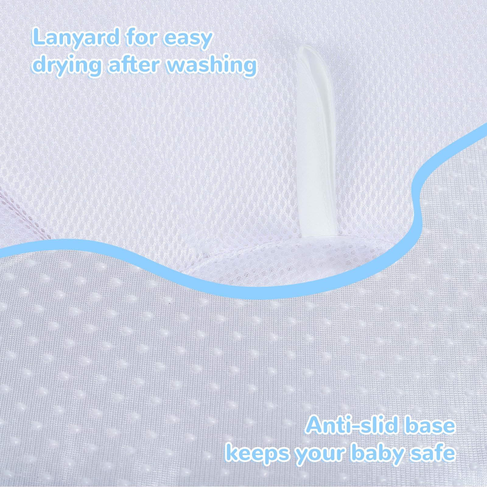 YooxArmor Alfombra de Baño para Bebé, Cojín Suave Antideslizante para Bañera, Colchón de Baño Recién Nacido 0-6 Meses, Almohada de Baño Portátil para Lactantes, Tapete de Baño Lavable
