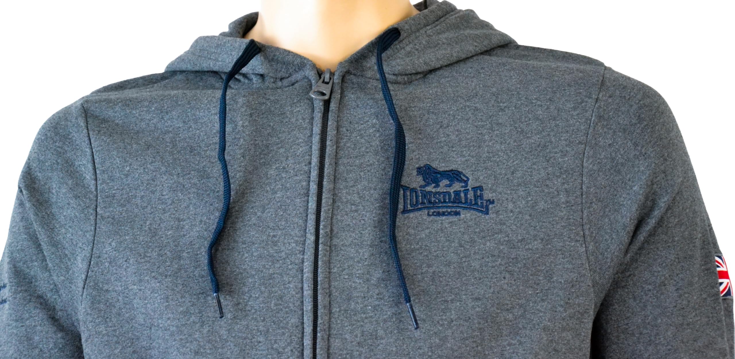 Lonsdale Sleeve Sudadera con Capucha Hombre