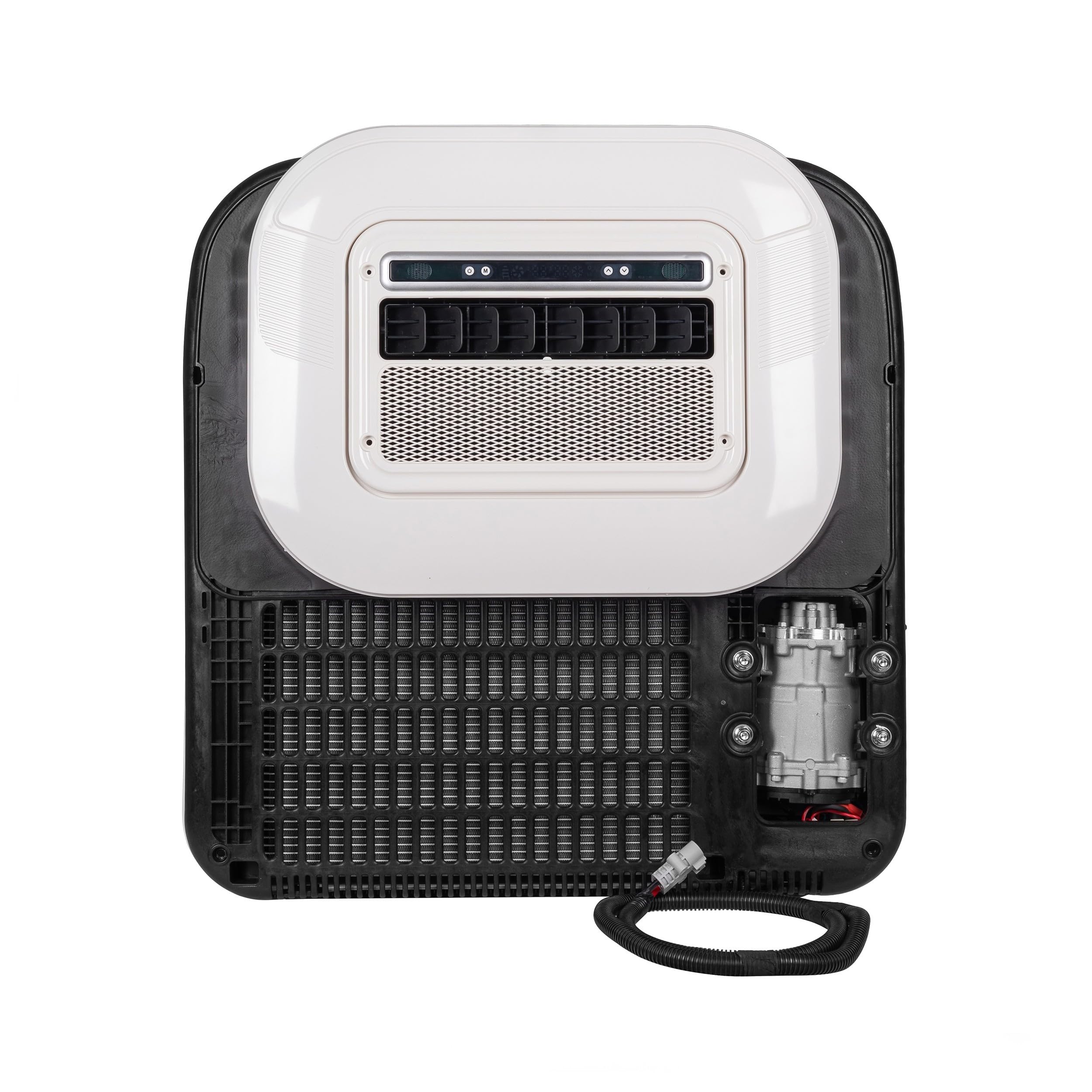 Condizionatore Camper 24V 1800W, Climatizzatore da Tetto Elettrico 750W, Aria Condizionata Camion Roulotte Trattore Escavatore, Raffreddamento Cabina con Telecomando, 60dB, 29kg Universale
