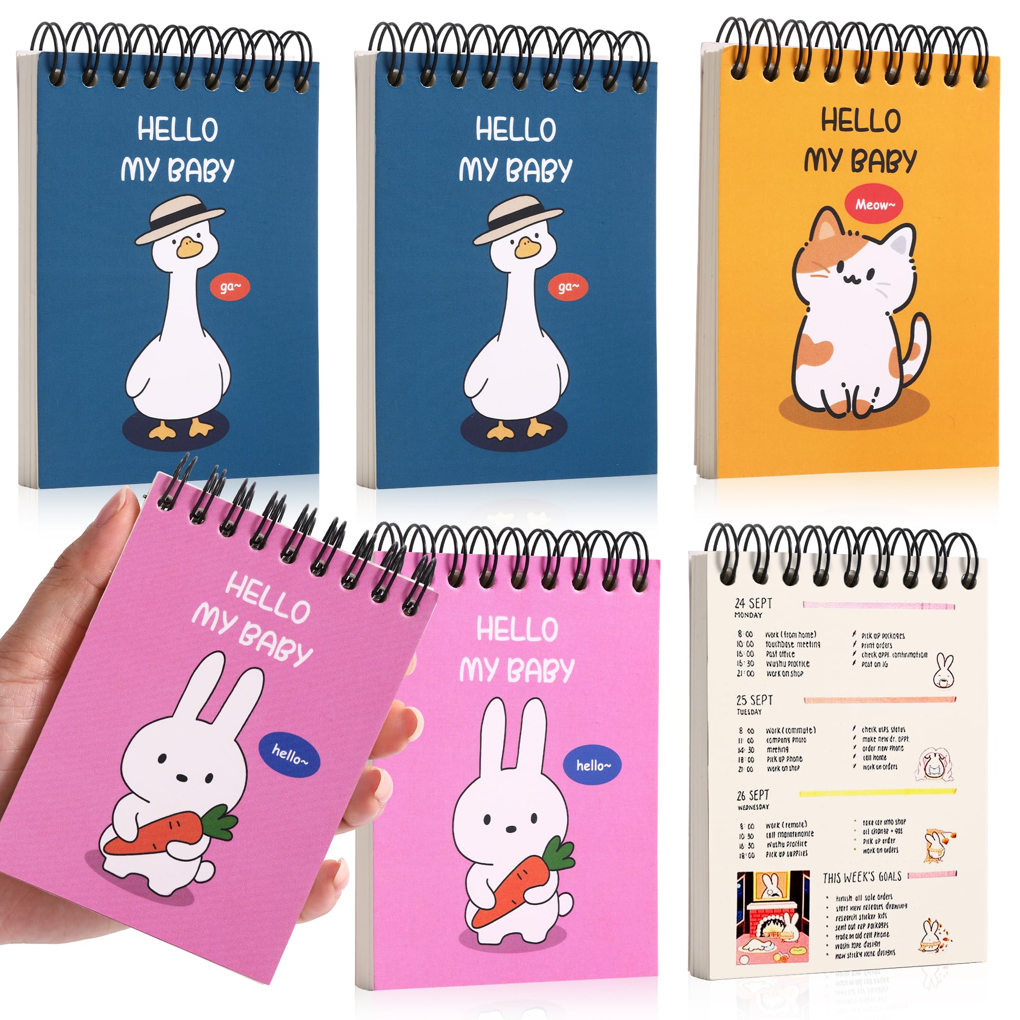 Cuadernos pequeños en blanco, mini blocs de notas en espiral, mini cuaderno en espiral superior de 3.1 x 4.3 pulgadas, bloc de notas en espiral sin forro, bloc de notas de enfermería para el