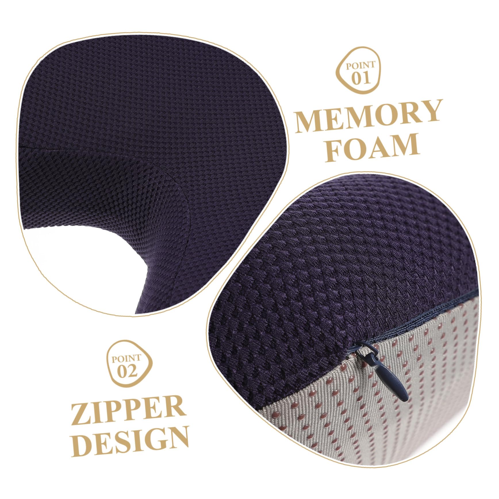 Coussin D’Assise Ergonomique en Mousse à Mémoire, Soulagement Pression, Bleu, pour Voiture et Fauteuil Roulant