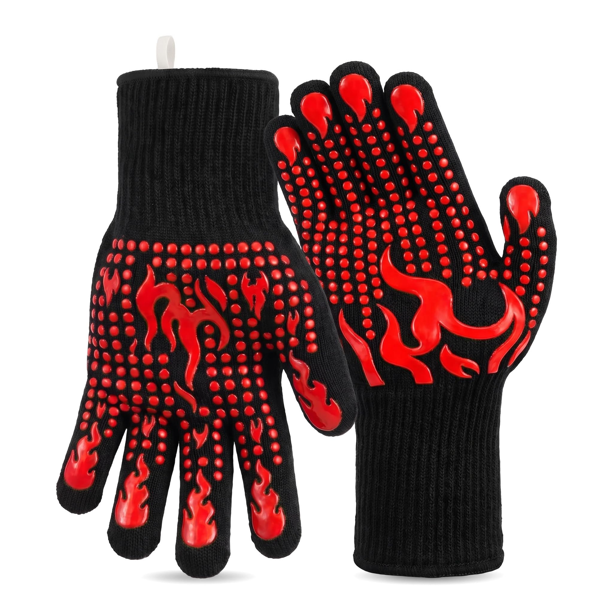 BBQ Gloves 1 Pair, 800Β°C Heat Resistant Non-Slip Silicone Oven Gloves