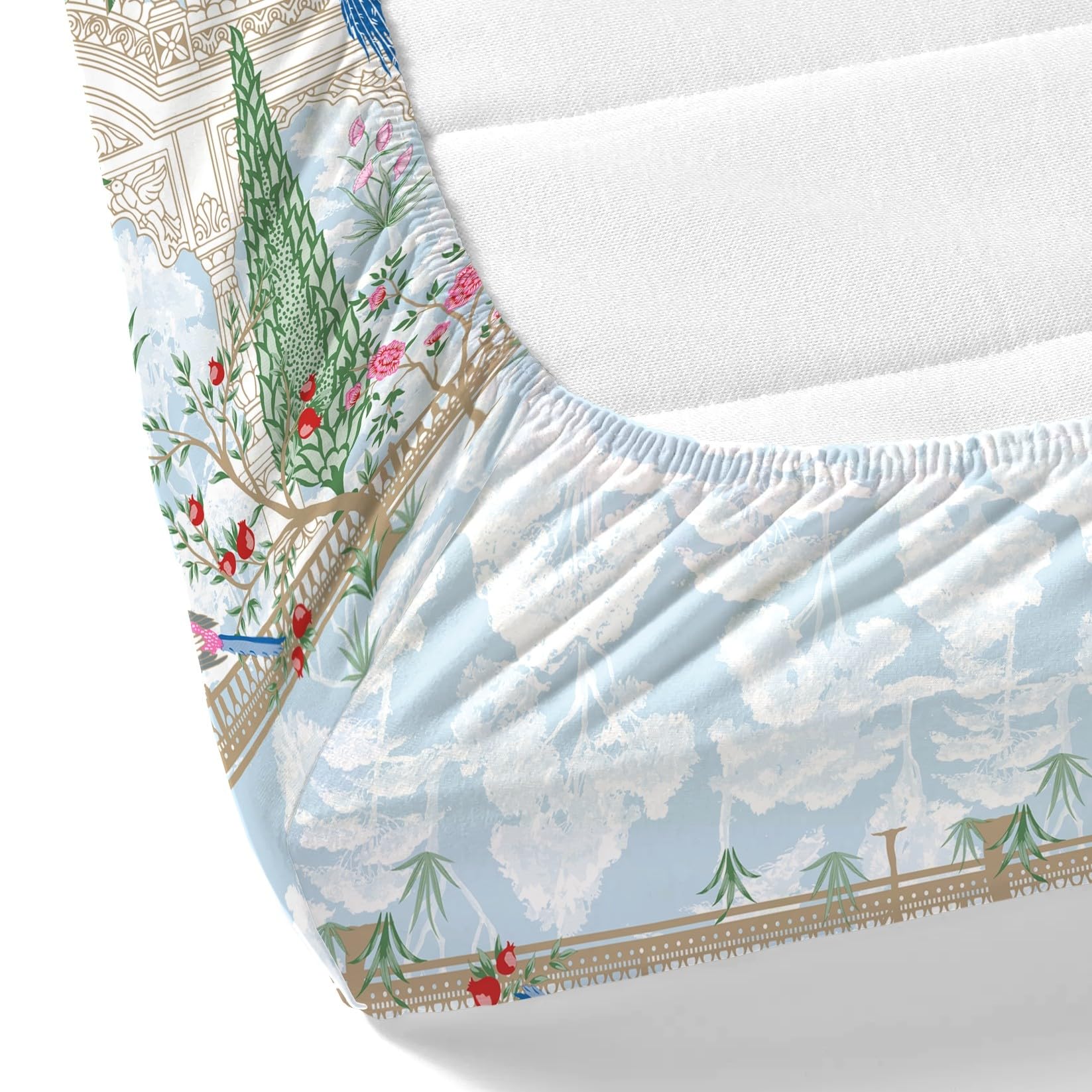 Home Ecstasy King Cotton Bedsheet Set - Light Blue -6