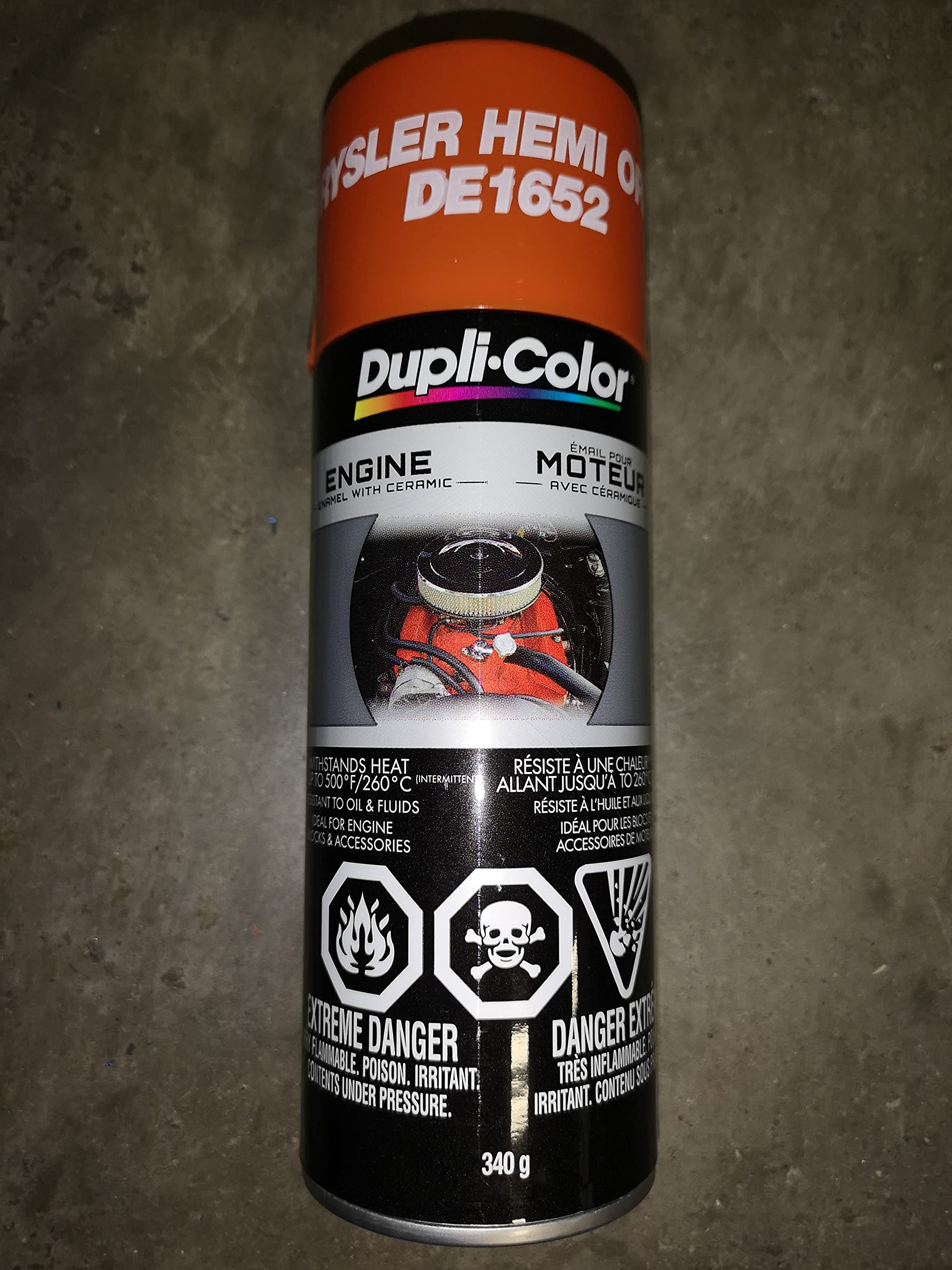 Dupli-Color CDE1620 Engine Paint with Ceramic, Chevrolet Orange, 12 Ounce, 1 (Non-Carb Compliant) — view 11