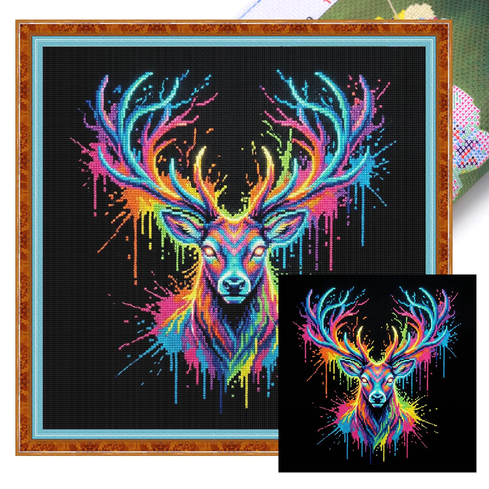 Kexpery Complete 14CT Cross Stitch Embroidery Kit for Beginners 30x30cm Ideal for Home Decor and Creative Activities