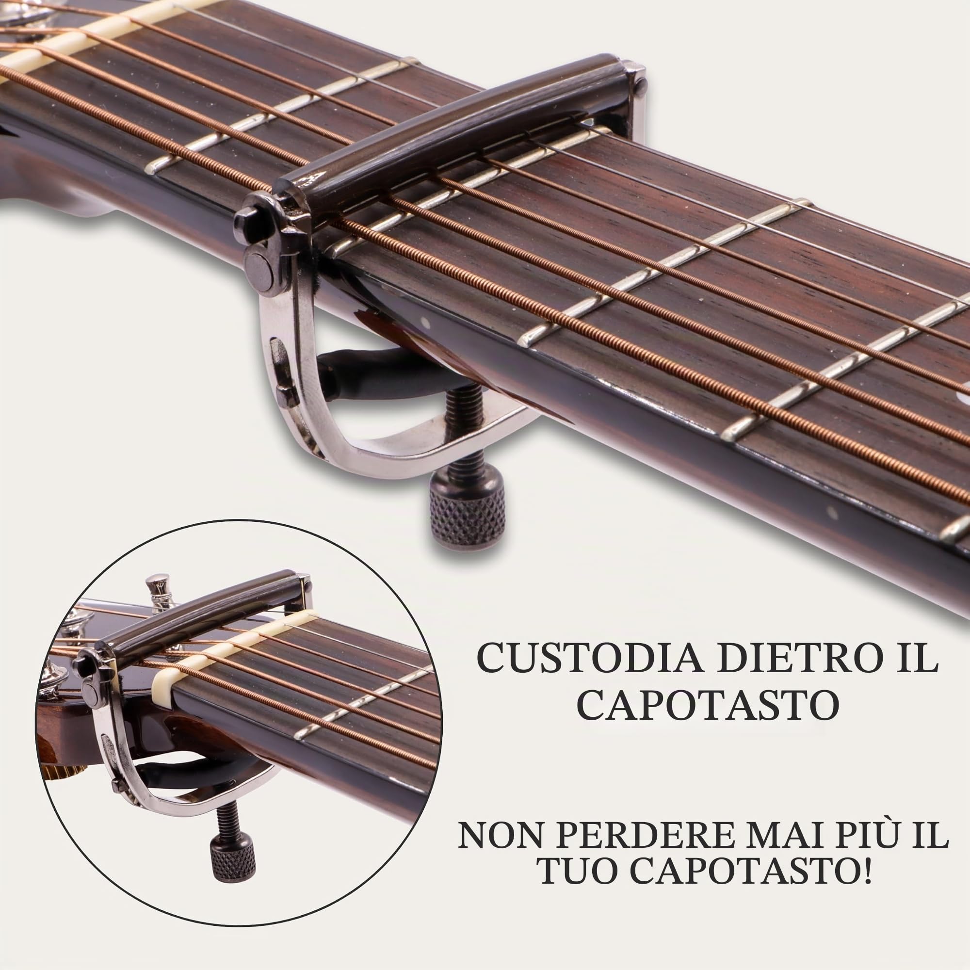 Paige™ »Original Capo P-6N« Capotasto per Chitarra Elettrica - 6-Corde - Finitura: Nichel Satinato