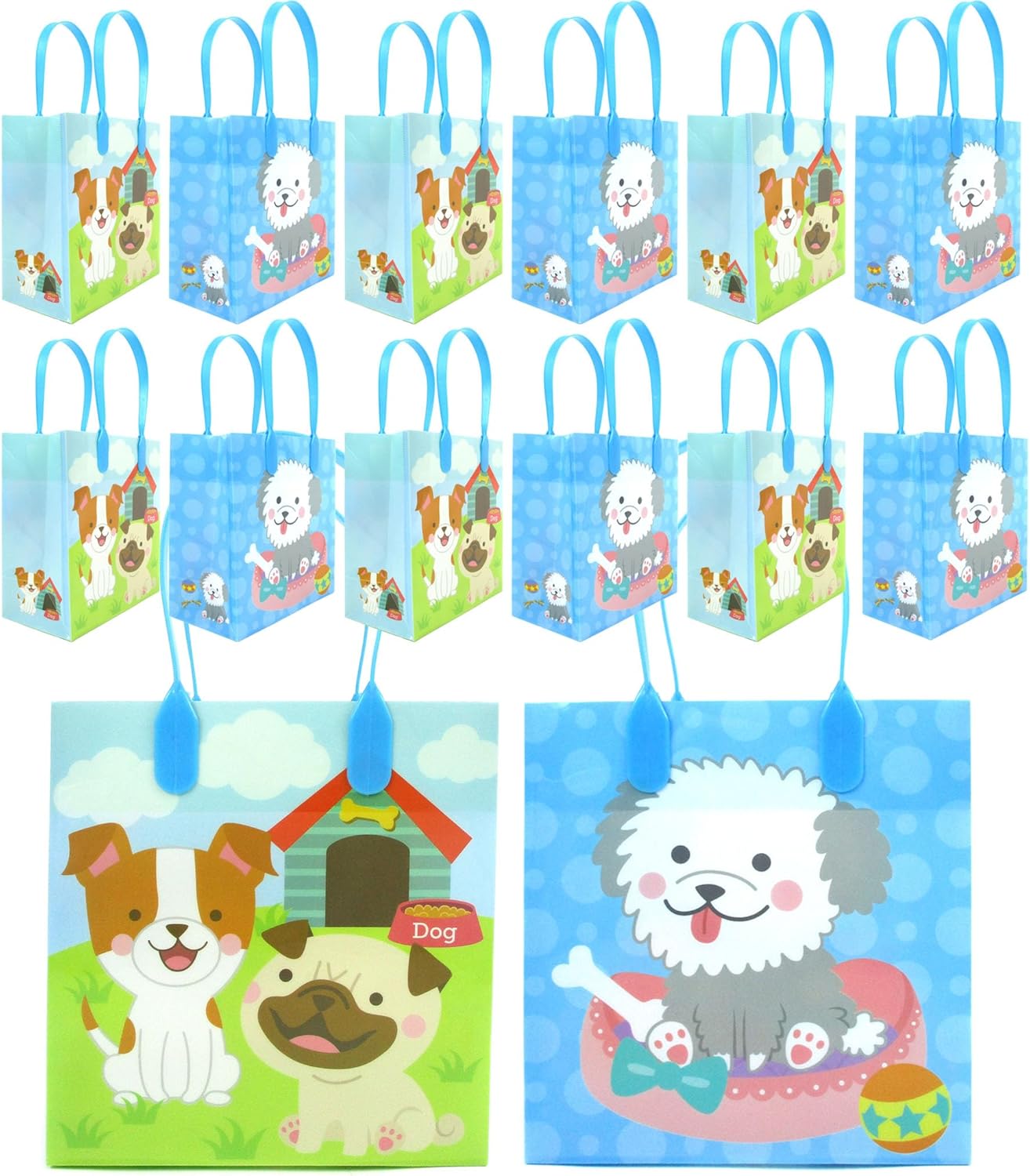 TINYMILLS Dog and Puppy Party Favor Treat Bags Dog Goody