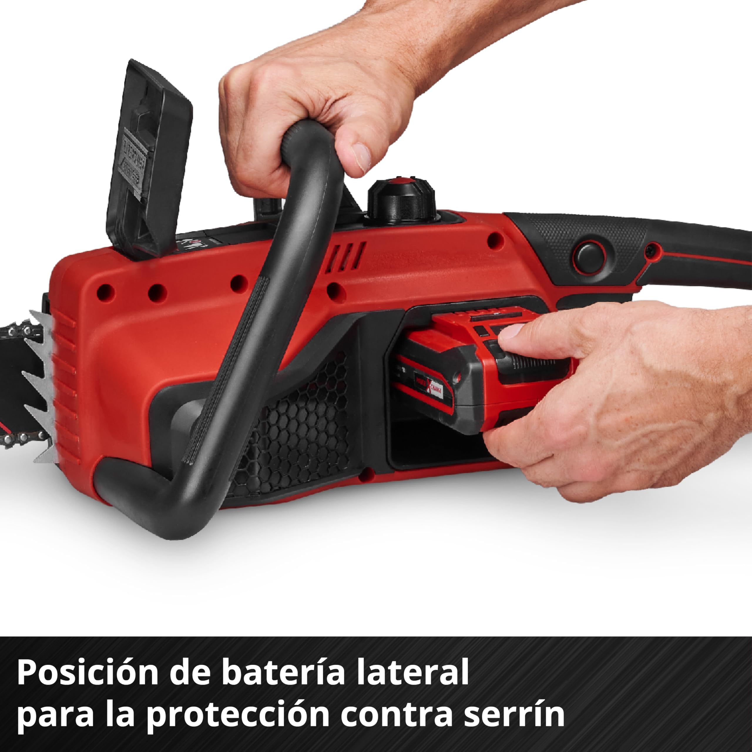 Einhell Motosierra con batería GE-LC 18/25 Li BL-Solo | PXC | 18 V | hasta 2 PS/1,5 kW | Brushless | 22,5 cm de longitud de corte | 6,5 m/s de velocidad de cadena | sin batería