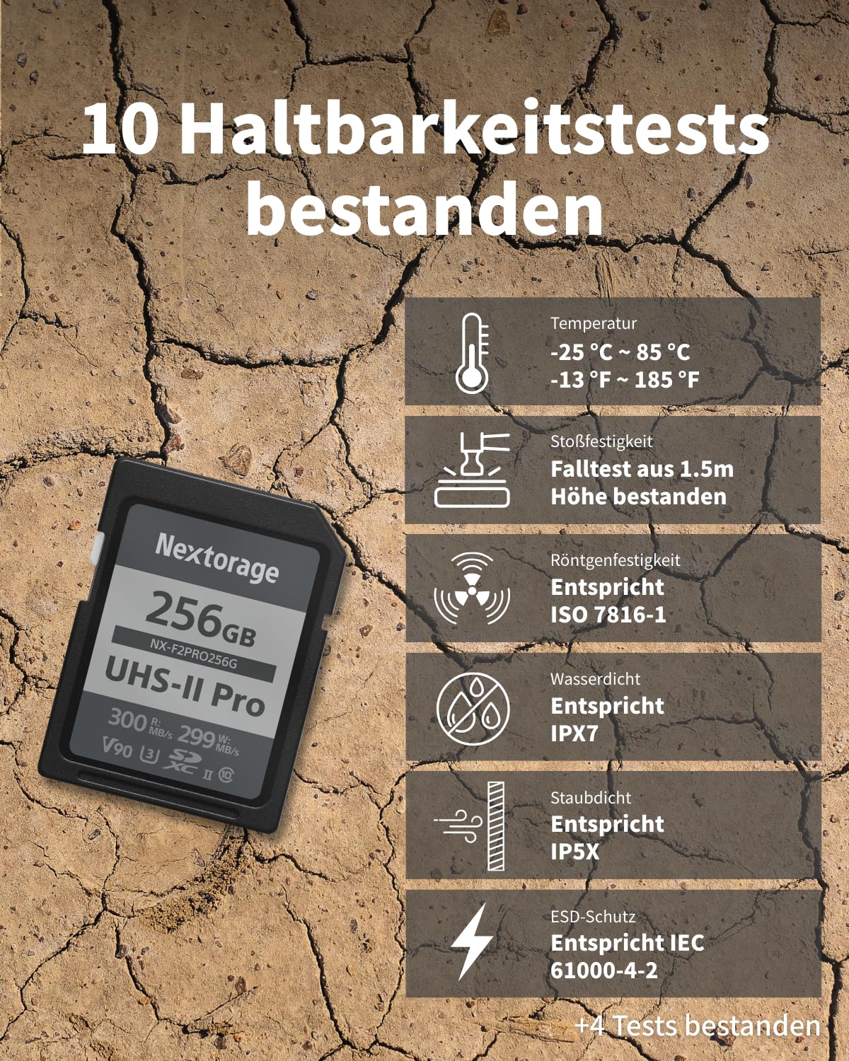 Nextorage SD Karte 256GB UHS-II SDXC, japanische speicherkarte datenspeicher SD Card, Kamera Zubehör für Nikon/Canon/Sony/Fujifilm/Nintendo Switch, F2PRO NX-F2PRO256G