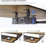 EUREKA ERGONOMIC Adjustable Keyboard Tray Under Desk, 28x11 Inch Large Slide Out Keyboard & Mouse Platform Tray, Wooden Pull Out Computer Keyboard Drawer for Typing Home Office Desk, Walnut