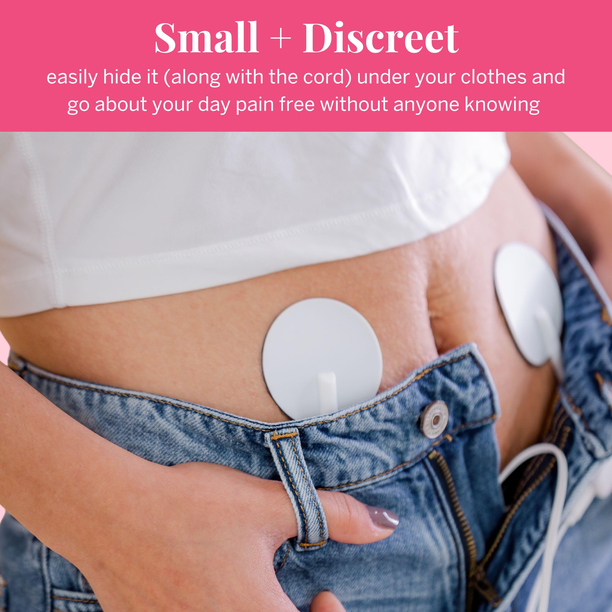 Pixie Dispositivo TENS per Dolori Mestruali - Sollievo per PMS con Tecnologia TENS - Unità TENS Indossabile Ultra Sottile e Discreta - Comfort per Crampi Mestruali e Cura Femminile
