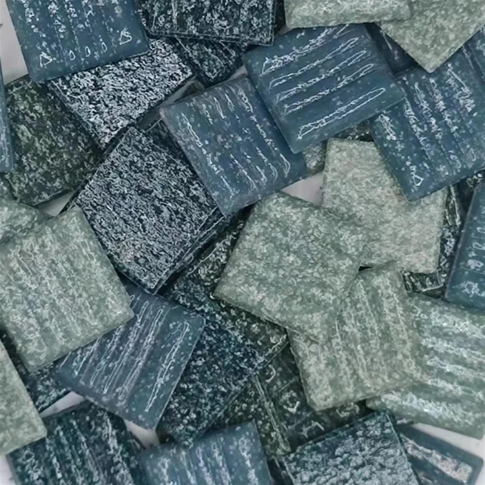 Mosaic Tiles 85g/3oz Approx.30pcs Mosaic Quartz Tiles 2cm/0.78in Square Tile 0.4cm/0.15in Thickness DIY Material Mixed Color
