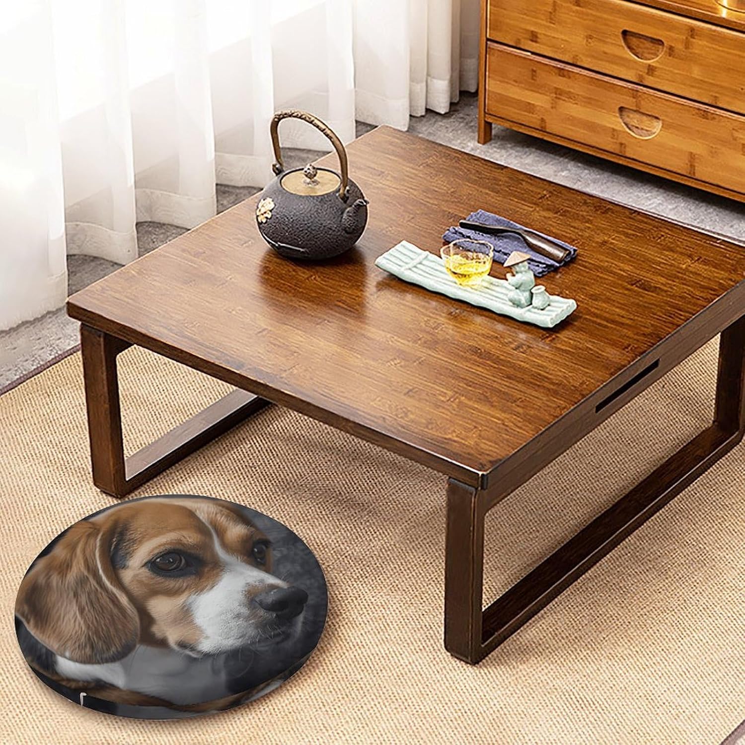 Ovely Pet Dog Beagle Chair Cushions Floor Pillow Chair Pad