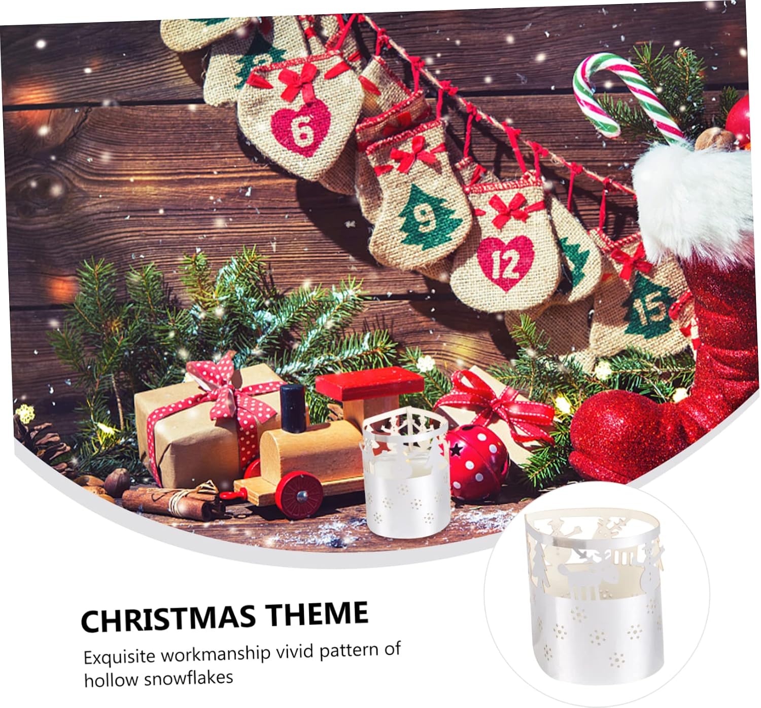 50pcs Snowflake Pattern Paper Candle Lamp Shades for Christmas Decorations Creative Hollow Design for Home Decor Festive Atmosphere Elegant Flakes