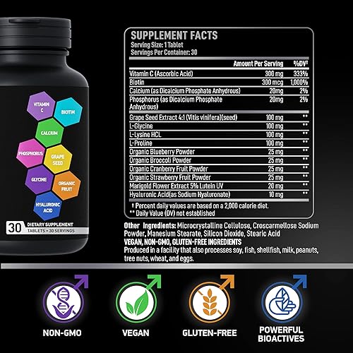 Miniatura 5 de Suplementos de hierro y constructor de colágeno a base de plantas - Paquete vegano