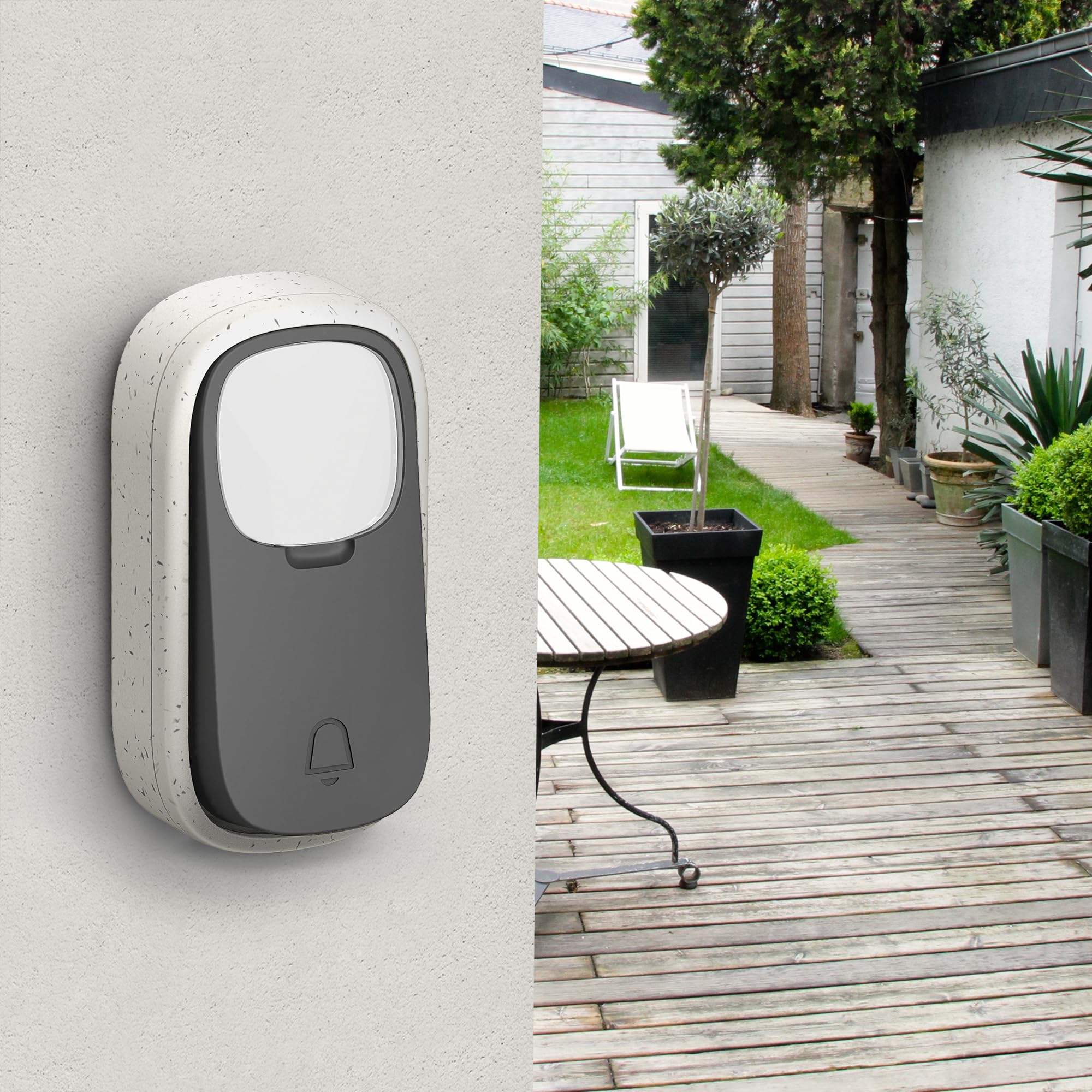 Avidsen Bamboo:Kabellose,batterielose USB-Türklingel,Umweltfreundliche Türklingel aus echtem Bambus,IP44-wasserfester Außenknopf,Große Reichweite,Einfache Installation(Keine Verkabelung erforderlich)