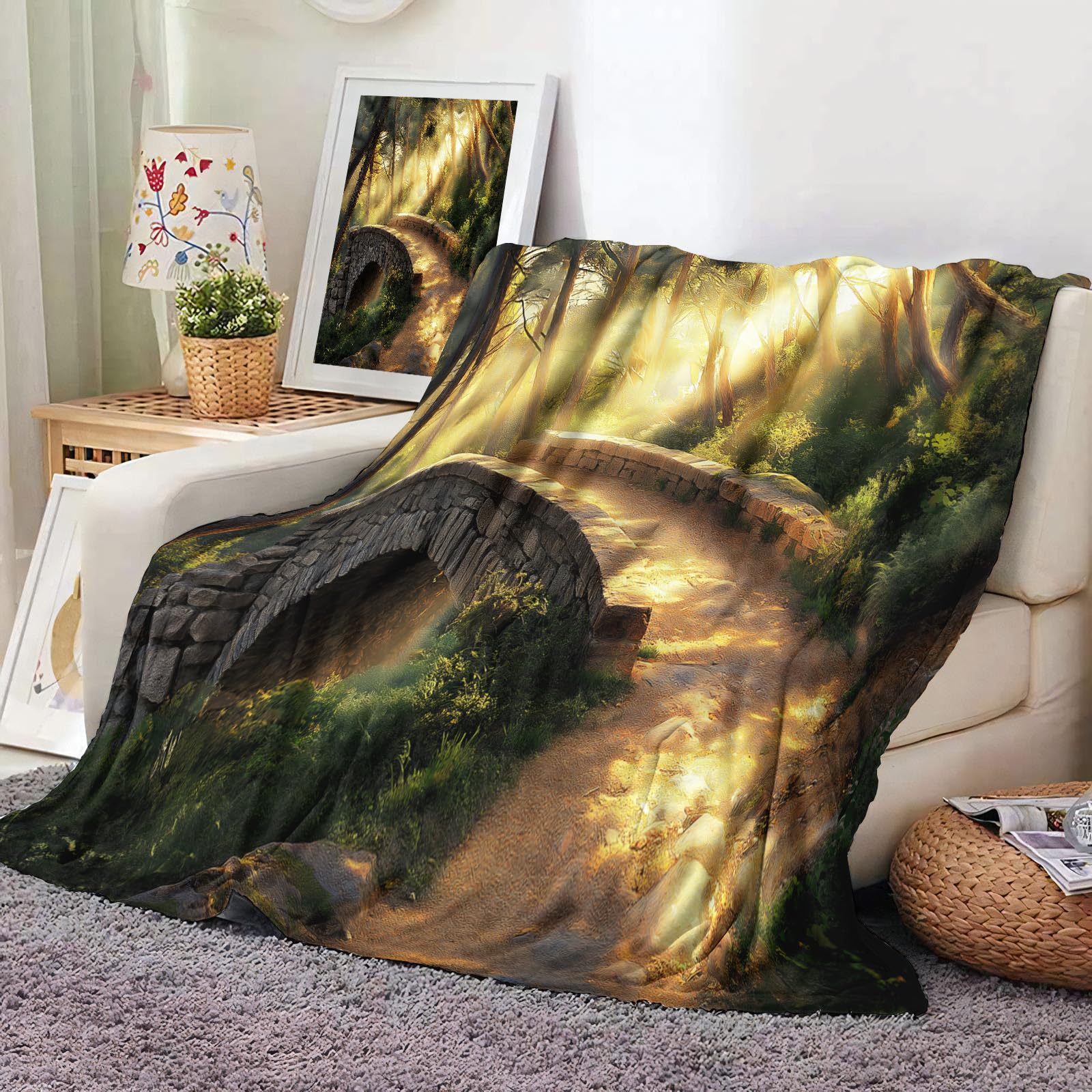 Couverture polaire douce et chaude contre le froid pour salon et lit