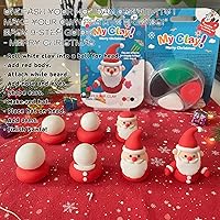 Vista 6 de Arcilla seca al aire para niños, 12 arcilla para modelar de Navidad, kit de arcilla mágica con herramientas y tutoriales, suave y antiadherente