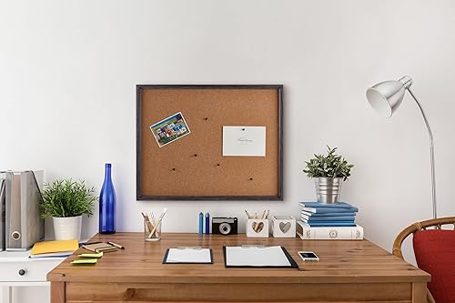 Miniatura 5 de Towle Living Tablero de corcho con 5 pasadores para oficina en casa, dormitorio, dormitorio, cocina, aula, gris