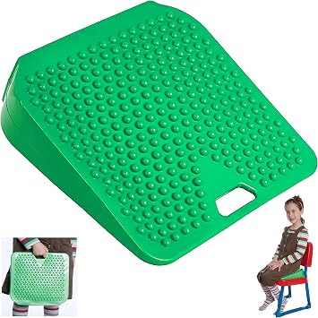 PHYSIOWORX Wiggle Seat - Inflatable Wedge Cushion for Active Learning, Improved Focus, and Posture - Sensory Seat Cushion for School or Home Use - Wobble Cushion for Kids Autism