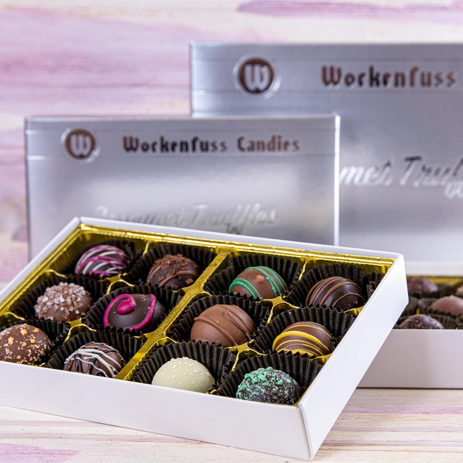 Wockenfuss Candies Bite-Size Truffles - 12 piece box