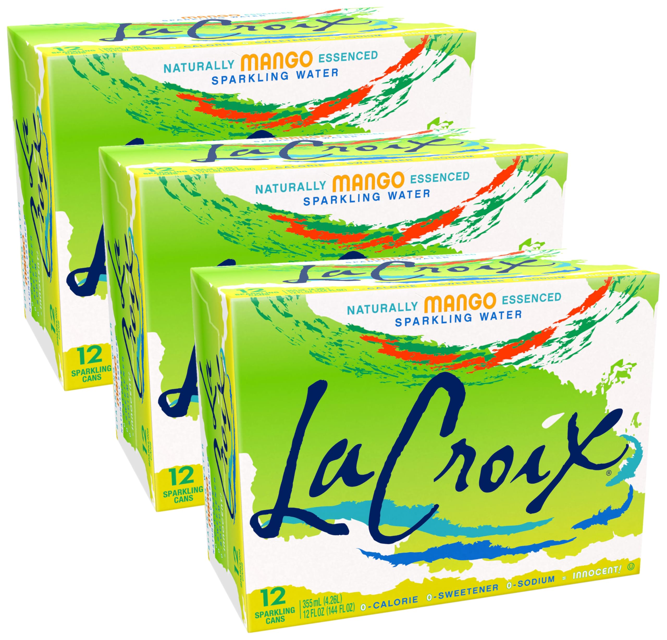 LaCroix Sparkling Water, Mango, 12 Fl Oz (pack of 36)