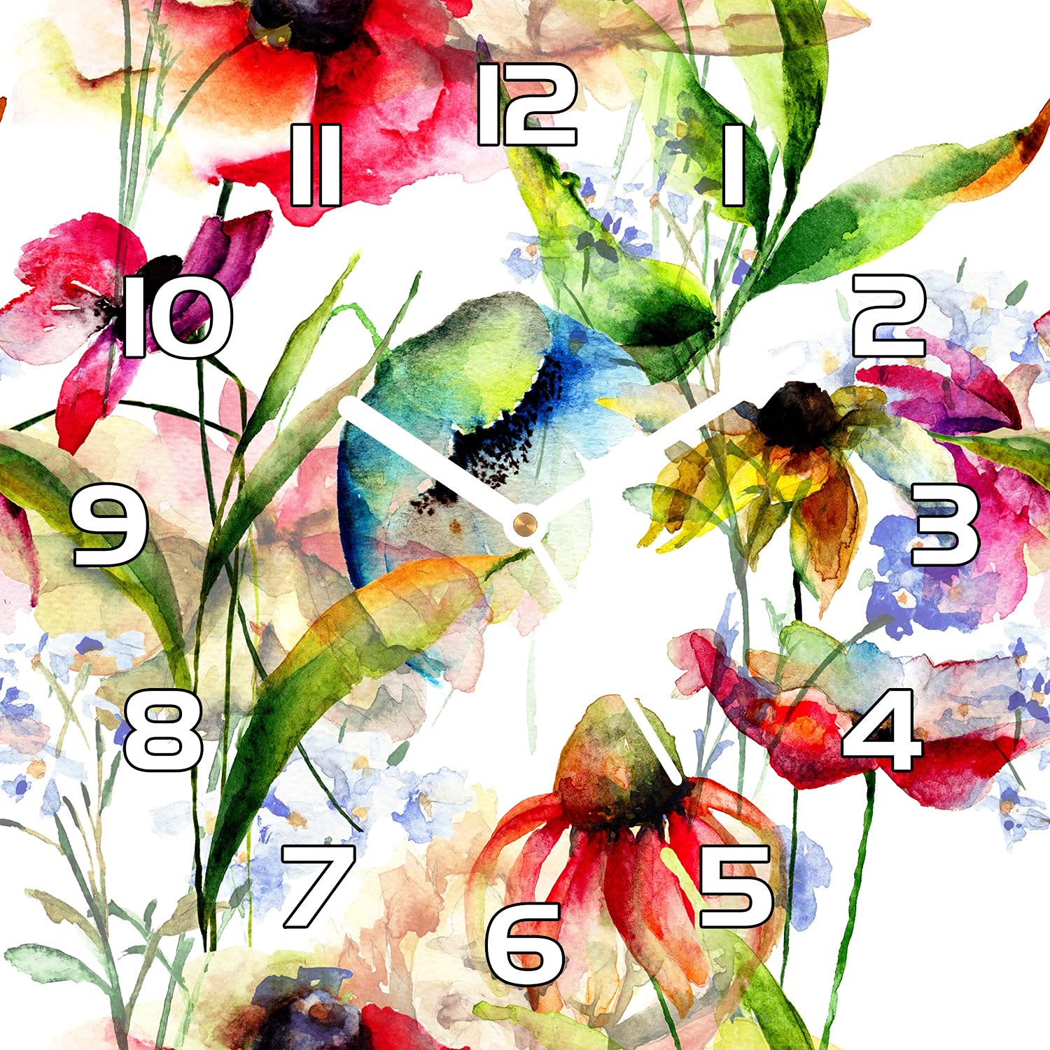 Horloge en verre de sécurité de 30x30 cm Coloray aux finitions soignées