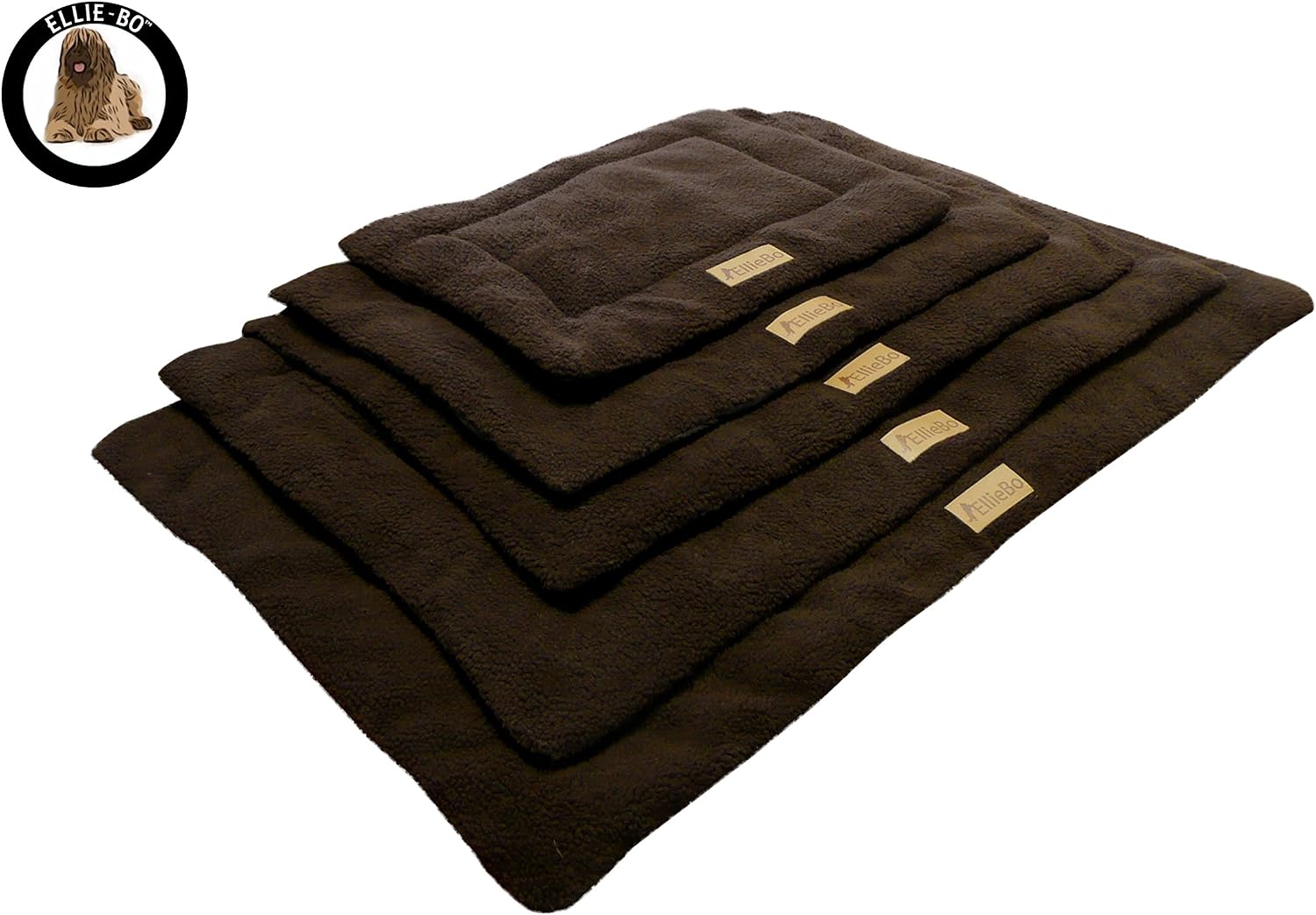 Ellie-Bo XL Brown Sherpa Fleece Mat