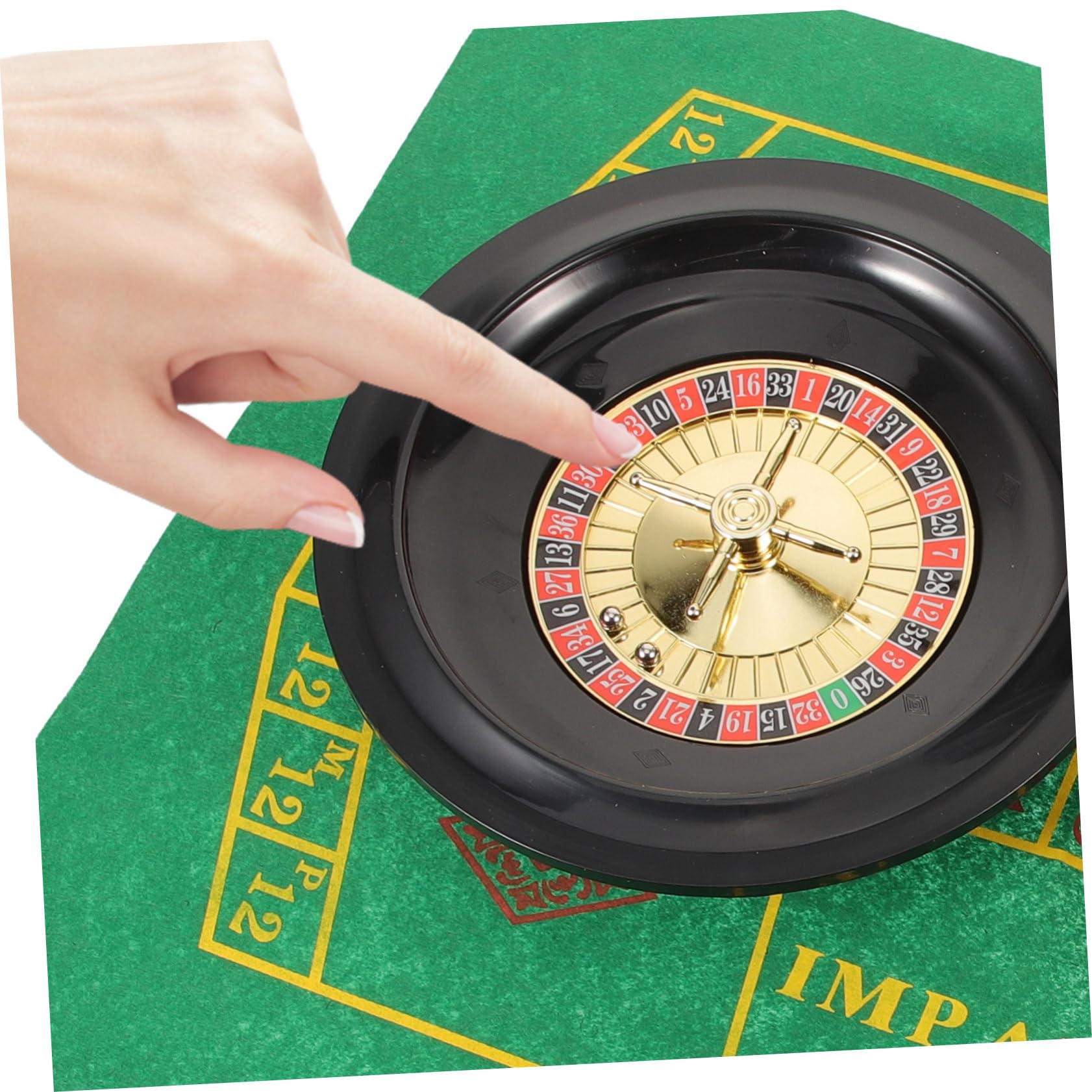 1set Gioco Della Ruota Del Poker Da Tavolo Ruota Rotante Per Feste e Eventi Facile Da Usare Compatte e Leggere Include Tappeto e Gettoni Per Riunioni Con Amici e Attività