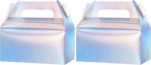 Miniatura 7 de UnicoPak Paquete de 30 Cajas de Obsequios Azul Marino con Forma de Tejado, Cajas de Bolsas de Regalos para Fiestas para Dulces, Golosinas