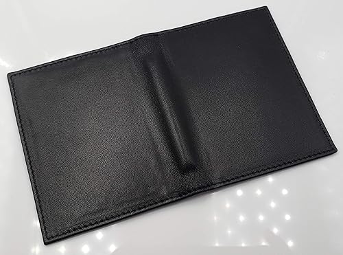 Miniatura 9 de AG Wallets Soporte de licencia plegable de cuero para 2 identificaciones, Negro -, Tarjetero e identificación