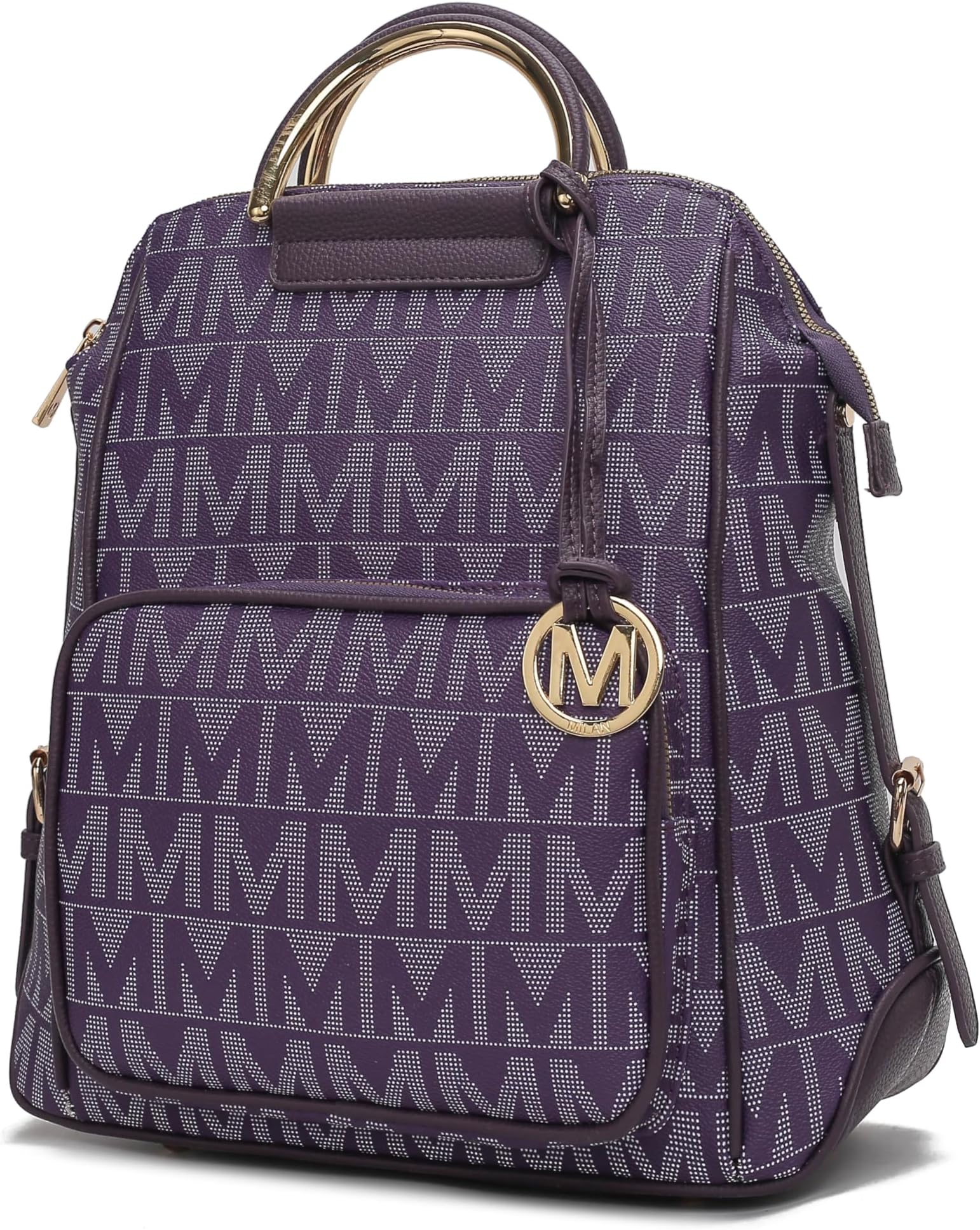 MKF Collection Vegan Leather Backpack Purse for Women, Ladies Fashion Travel Bag, Big Bookbag Top-Handle Daypack by Mia K