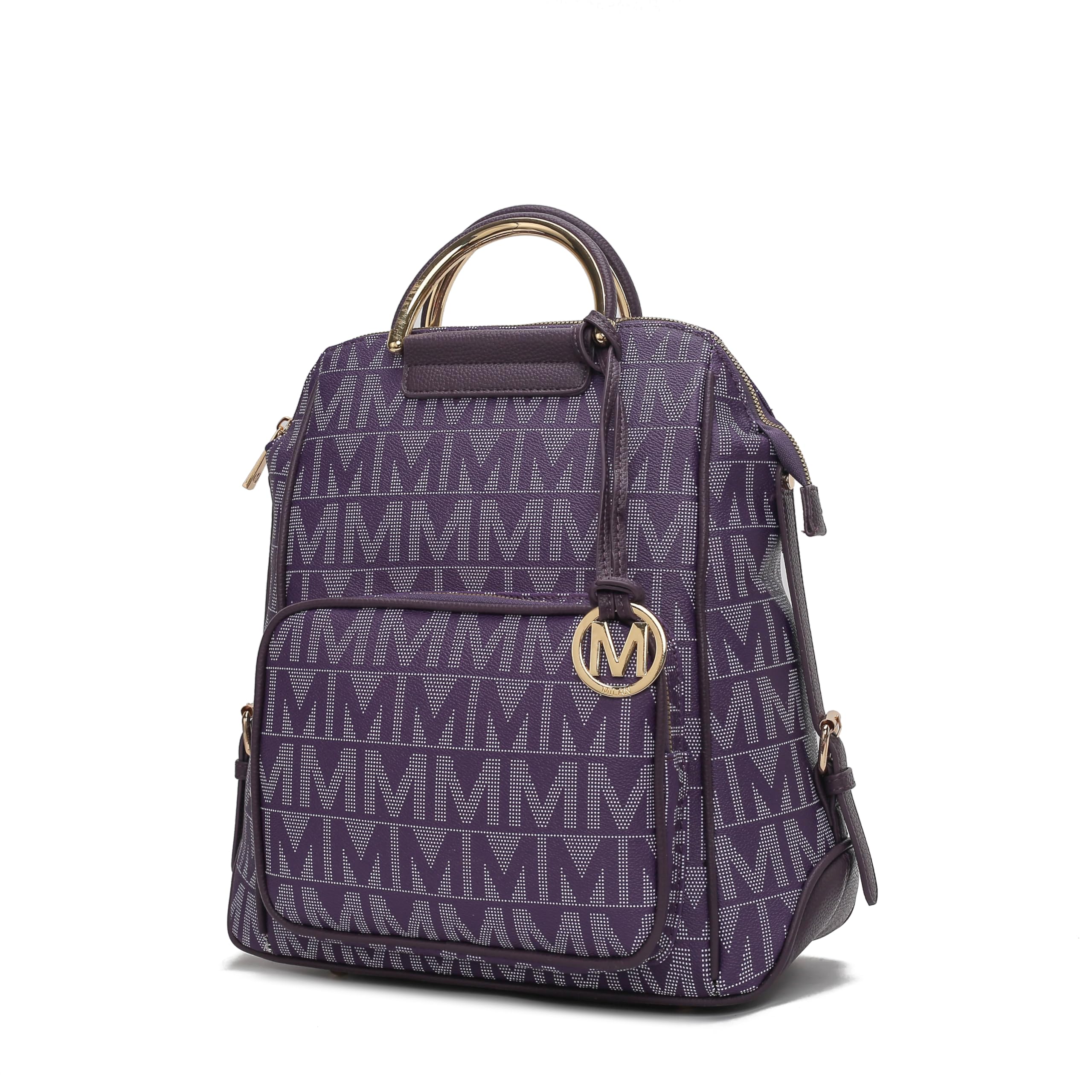 MKF CollectionSignature Women Backpack, Vegan Leather Travel Bag Top-Handle Fashion Business Work Bag by Mia K