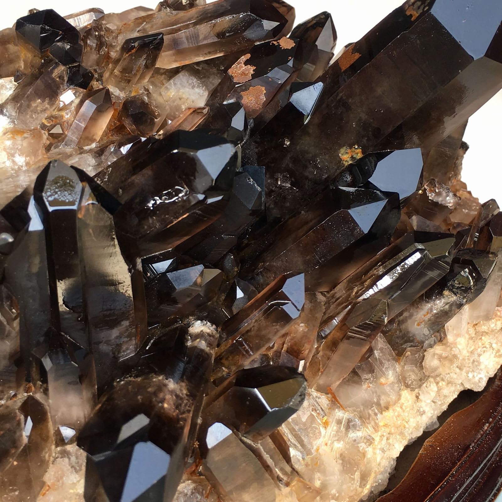 Aggregato di cristalli irregolari di quarzo fumé naturale, pietre preziose | Pietra grezza di cristallo, guarigione, stregoneria, ornamenti decorativi per la casa, esemplari di cristalli