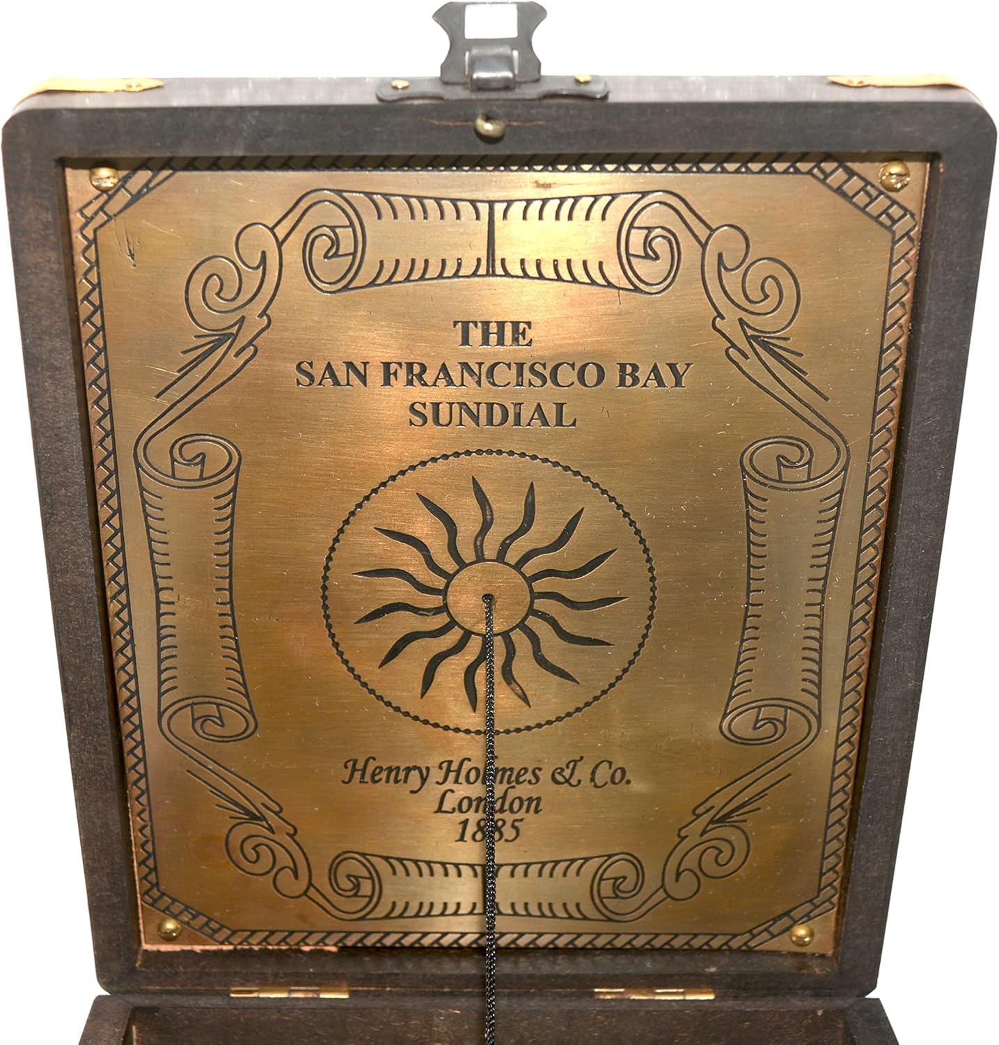 Hassanhandicrafts Antique Vintage Maritime Brass San Francisco Bay Box Sundial Compass Henry Holmes and Co London-1885