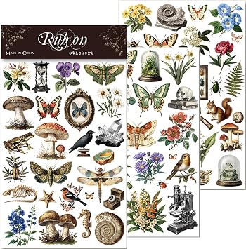 CATaireen Easter Rub On Transfers for Adults Crafts on Paper Wood Fabric Spring Press Stickers Farm Butterfly Floral Fairy Bunny Eggs Elements Decal Botanical
