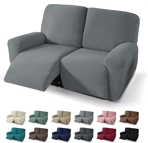 Miniatura 13 de JIVINER 5 Piezas Fundas Elásticas para Sofá Reclinable Funda para Sofá Reclinable con Parte Inferior Elástica Jacquard Ajustada Reclinable Funda