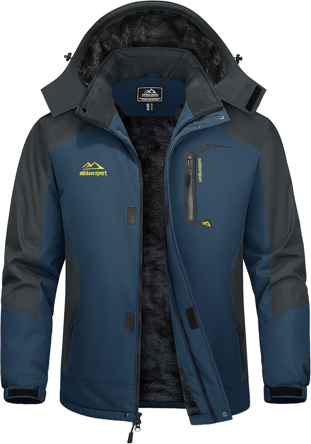 MAGCOMSEN Winter Coats for Men Ski Snow Jacket Waterproof Fleece Insulated Jackets Outdoor Snowboard Warm Parka Raincoat