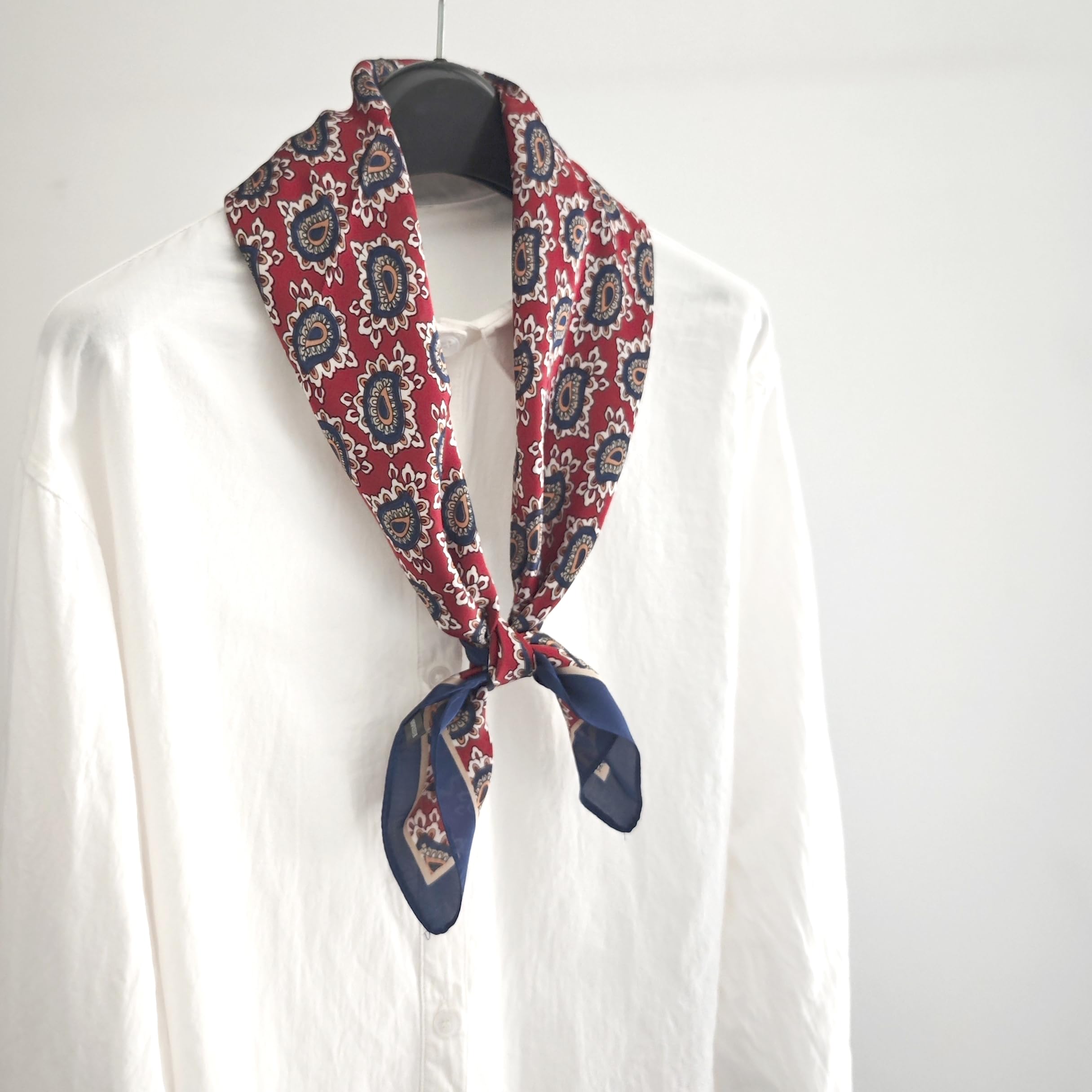 GIMIRO Kobiety 70 x 70 cm szalik symulowany jedwabny kwiaty szalik krawat pepitka bandana