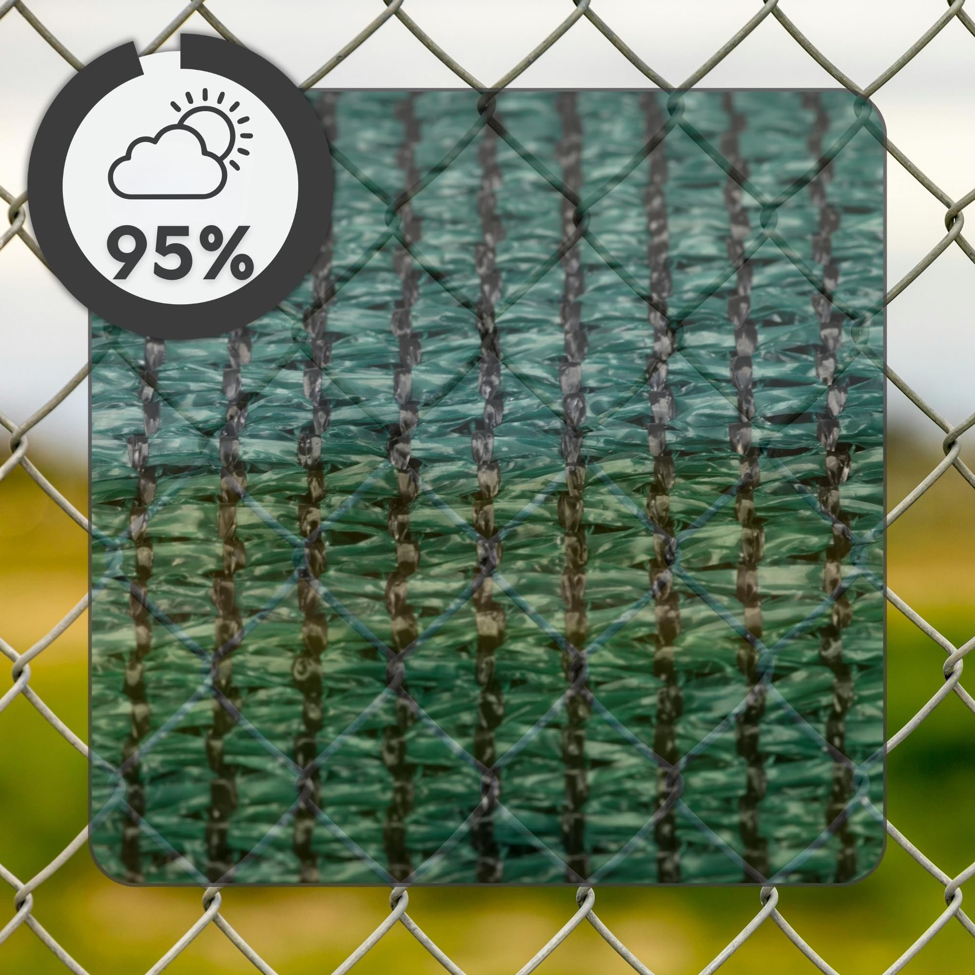 SPRINGOS Rete ombreggiante 1,5 x 50 m, 185 g/m², con 200 fascette
