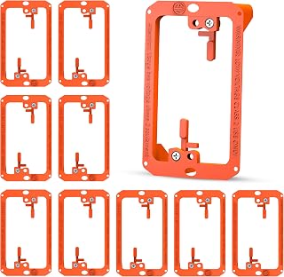 BWP Low Voltage Mounting Bracket 1 Gang, 10 Pack for Single Gang Wall Plate, Telephone Wires, Network Cables, HDMI, Coaxial, Speaker Cables - Low Voltage Box Cable Wall Plate Bracket, Mud Ring